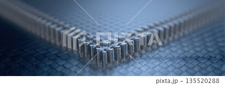 Close up View of a Microchip With Organic Integration in a Scientific Setting With Clear Details Close up View of a Microchip With Organic Integration in a Scientific Setting With Clear Details 135520288