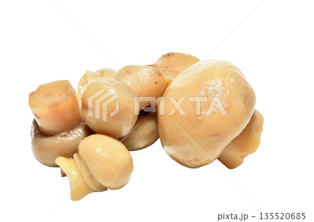 Marinated champignon mushrooms. Marinated champignon mushrooms. 135520685
