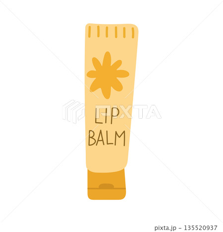 Cute cosmetic tube graphic representing daily lip treatment, perfect for beauty routine articles, skincare branding mockups, and minimalist product design use Cute cosmetic tube graphic representing daily lip treatment, perfect for beauty routine articles, skincare branding mockups, and minimalist product design use 135520937