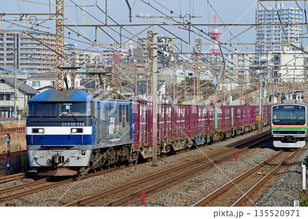 東海道本線　相模貨物　JR貨物　EF210-115（吹田）　E231系1000番台　K-27編成 135520971
