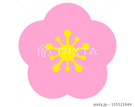 お正月の梅の花のアイコンイラスト素材 お正月の梅の花のアイコンイラスト素材 135521044