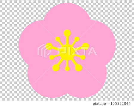 お正月の梅の花のアイコンイラスト素材 お正月の梅の花のアイコンイラスト素材 135521044