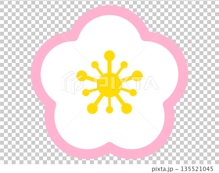 お正月の梅の花のアイコンイラスト素材2 お正月の梅の花のアイコンイラスト素材2 135521045