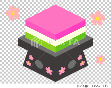 可愛的菱形年糕插畫素材 3 可愛的菱形年糕插畫素材 3 135521119