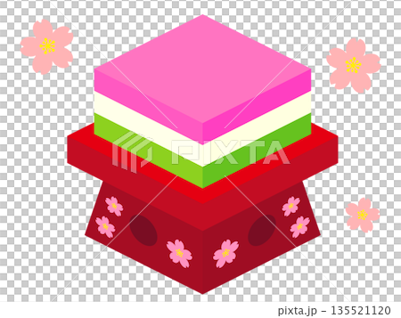 Cute diamond mochi illustration material 4 135521120
