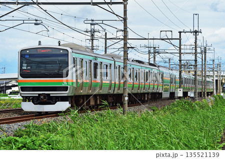 東北本線　栗橋ー東鷲宮　JR東日本　E231系1000番台　U537編成（小山） 135521139