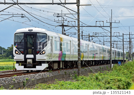 東北本線 東鷲宮ー栗橋 JR東日本 E257系 M-105編成(松本) 団体 東北本線 東鷲宮ー栗橋 JR東日本 E257系 M-105編成(松本) 団体 135521143