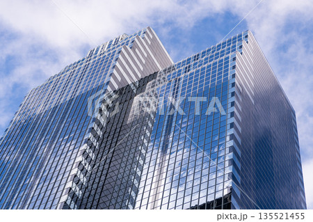 City architecture. Architecture of modern office building. Perspective city skyscraper. Business skyscraper building. Architectural building in business area. Glass skyscraper. Architecture style City architecture. Architecture of modern office building. Perspective city skyscraper. Business skyscraper building. Architectural building in business area. Glass skyscraper. Architecture style 135521455