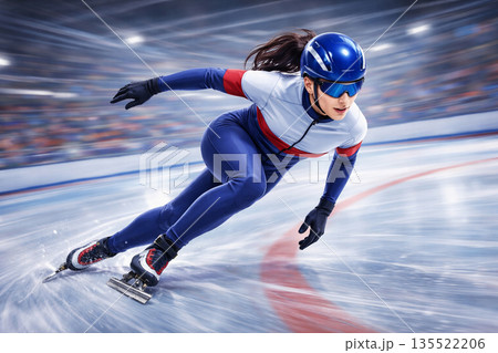 スピードスケート 135522206