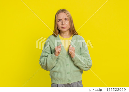 Sad young woman loses becoming surprised by lottery results bad fortune loss unlucky fortune news Sad young woman loses becoming surprised by lottery results bad fortune loss unlucky fortune news 135522969