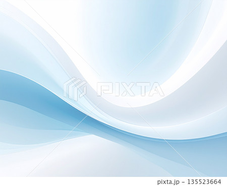 パステル色が広がる清潔感ある抽象的な波模様背景 パステル色が広がる清潔感ある抽象的な波模様背景 135523664