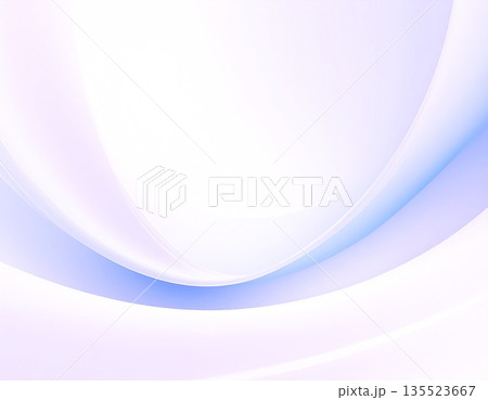 パステル色が広がる清潔感ある抽象的な波模様背景 135523667