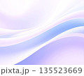 パステル色が広がる清潔感ある抽象的な波模様背景 135523669