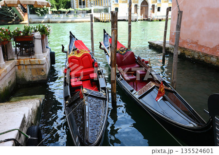 Gondolas on the Canals of Venice, Italy 135524601