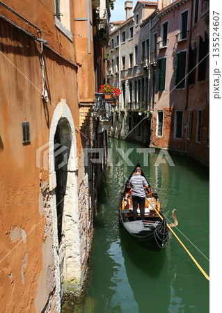 Gondolas on the Canals of Venice, Italy 135524607