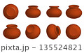 Traditional Pongal Clay Pot Vector Illustration Set with Multiple Views 135524821