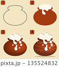 Step by step pongal pot drawing process from outline to final illustration 135524832