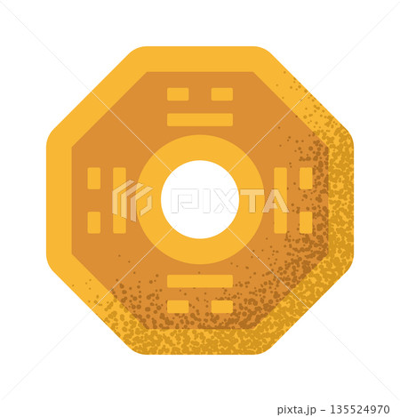 Traditional coin Chinese geometric symbol 135524970
