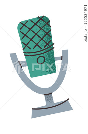 Podcaster microphone professional blogging accessory 135524971