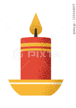 Burning candle Chinese geometric element 135524977