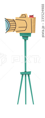 Blogger video camera on tripod Blogger video camera on tripod 135524988