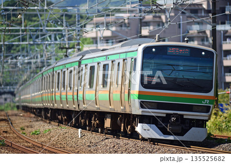 東海道本線　真鶴　JR東日本　E231系1000番台　S-03編成（国府津） 135525682