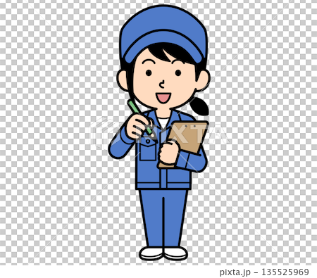 メモするシンプルな作業員の男性 メモするシンプルな作業員の男性 135525969