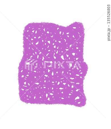 Hand drawn rectangle frame with a wavy crayon outline and pastel scribble texture. Organic rough background creates a unique text space for modern artistic design and creative template use. 135526803