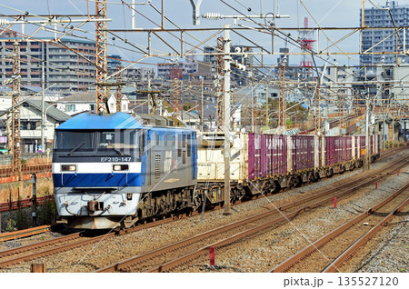 東海道本線 相模貨物 JR貨物 EF210-147(岡山) 東海道本線 相模貨物 JR貨物 EF210-147(岡山) 135527120