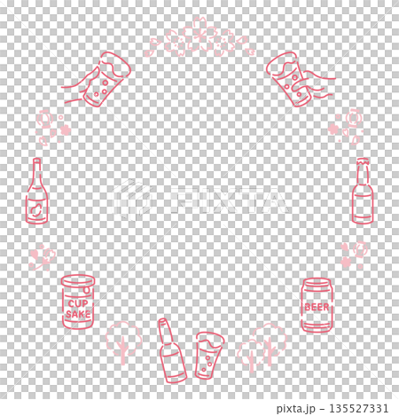 賞櫻聚會推薦攜帶的清酒 畫框材質/櫻花顏色 135527331
