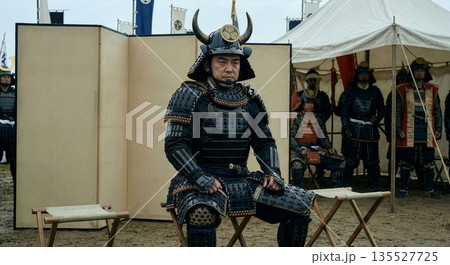 戦況を見つめる甲冑姿の徳川家康公 135527725