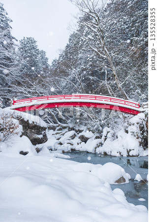 夕森渓谷(冬):もみじ橋 夕森渓谷(冬):もみじ橋 135528355