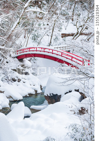 夕森渓谷(冬):もみじ橋 夕森渓谷(冬):もみじ橋 135528364