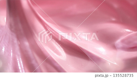 Elegant Pink Fabric Shine, Refined Satin Material Glowing Under Sophisticated Studio Illumination Elegant Pink Fabric Shine, Refined Satin Material Glowing Under Sophisticated Studio Illumination 135528735