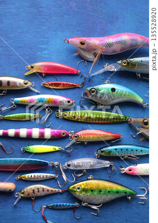 ルアーフィッシング使うルアーの集合写真 ルアーフィッシング使うルアーの集合写真 135528920