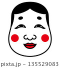 おかめのイラスト福笑い 135529083