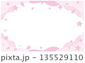 春の桜背景イラストフレーム 135529110