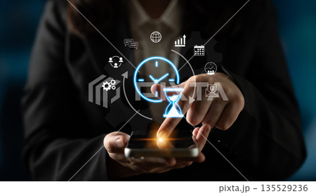 Time management and productivity optimization concept Parse 135529236