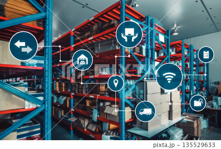 Smart warehouse management system with innovative internet of things technology 135529633