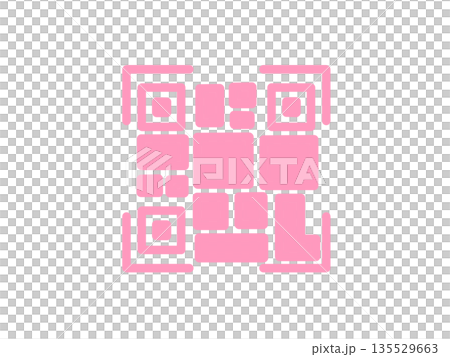 簡易二維碼圖示（粉紅色） 135529663