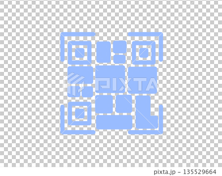 簡易二維碼圖示（藍色） 135529664