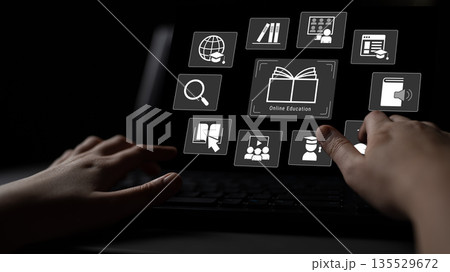 Online education and digital learning platform concept Parse Online education and digital learning platform concept Parse 135529672