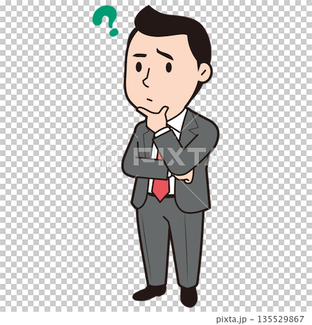 Male businessman with doubts 135529867