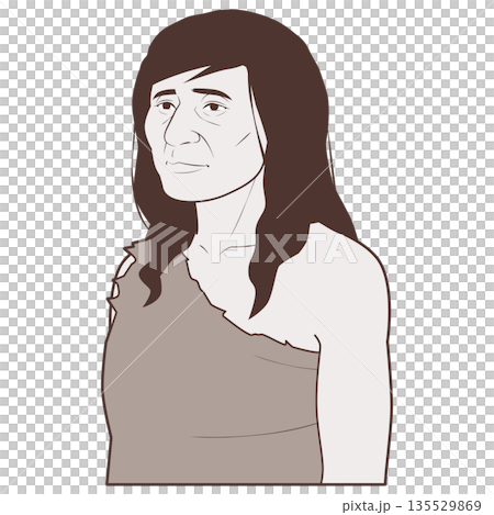 A woman-like person from the primitive era 135529869