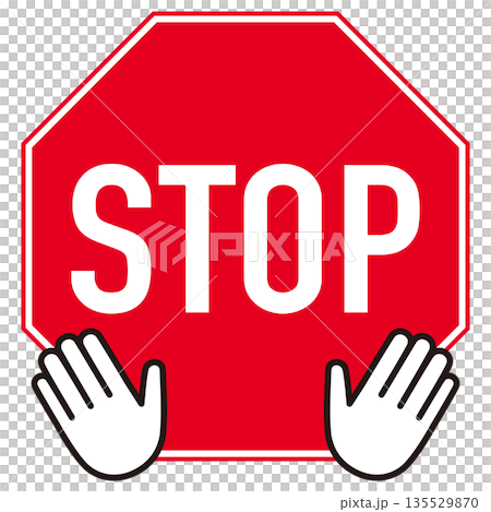 stop sign icon 135529870
