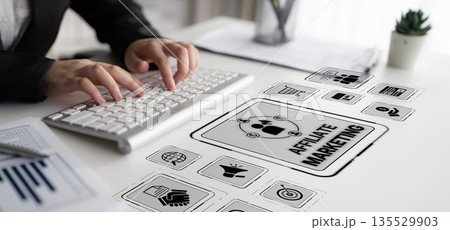 Affiliate Marketing Strategy Online Promotion for Passive Income Growth Spline 135529903