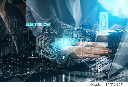 Electric Car Powertrain and Charging System Overview Vouch 135529974
