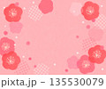 和風の梅の花の背景素材 135530079
