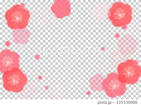 日式梅花背景素材 135530080