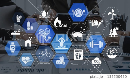 Healthy lifestyle and wellness balance Funnel Healthy lifestyle and wellness balance Funnel 135530450